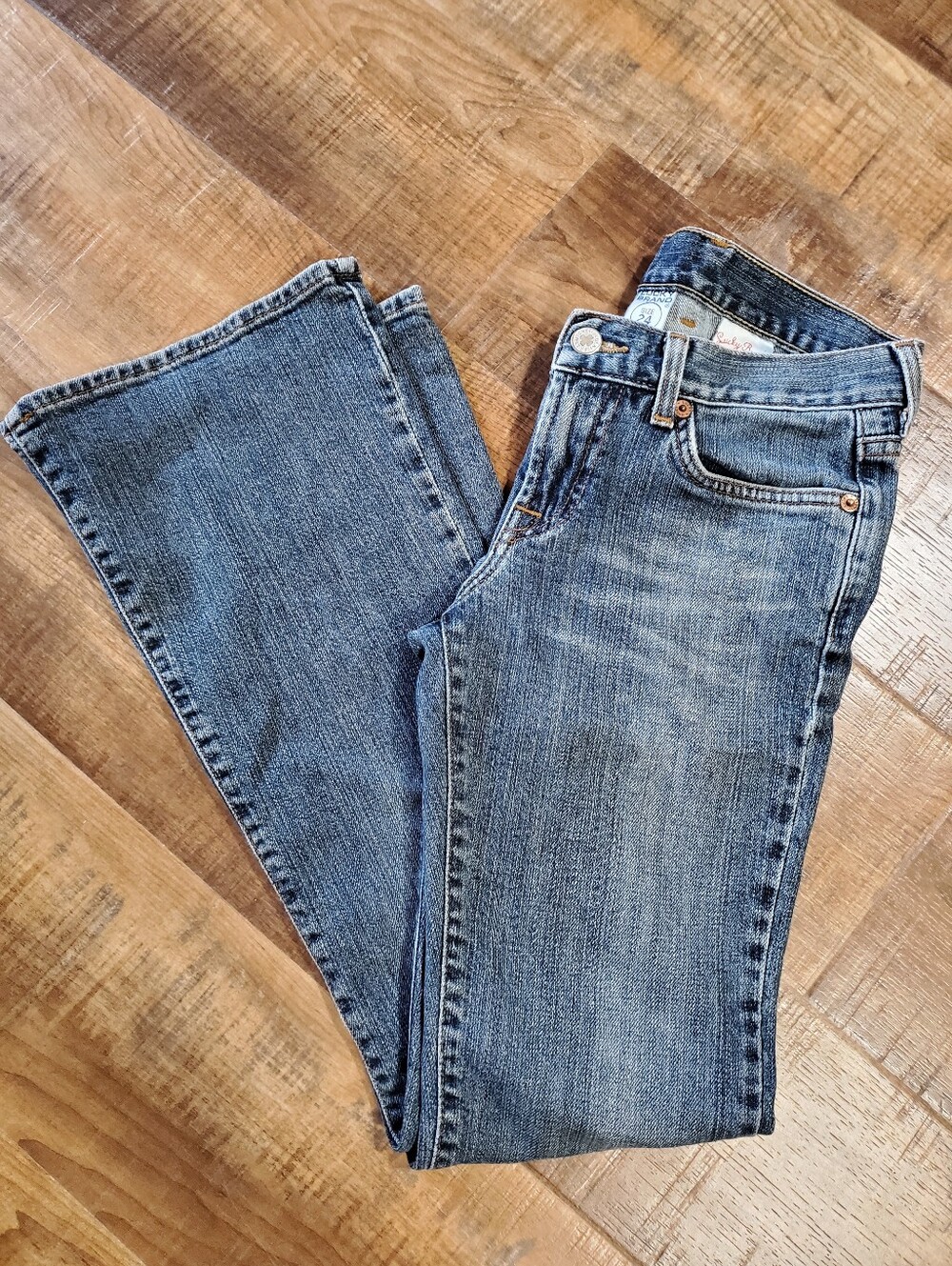 Vtg Lucky Brand Sweet N Low Jeans 24 Made in USA Dungarees Low Rise Y2K 90s